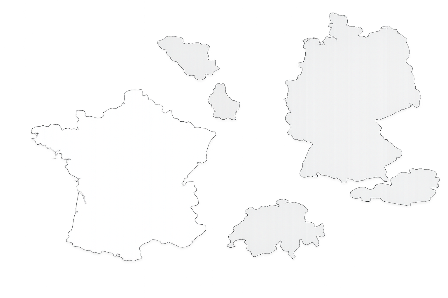 Carte France et Allemagne